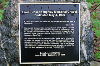 chapel plaque