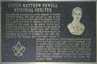 Newell Shelter plaque